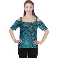 Fractal Cutout Shoulder Tee