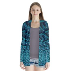 Fractal Drape Collar Cardigan