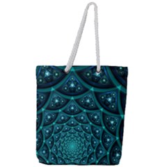 Fractal Full Print Rope Handle Tote (Large)