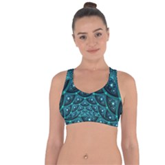 Fractal Cross String Back Sports Bra by Sparkle