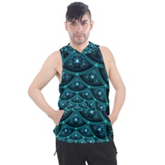 Fractal Men s Sleeveless Hoodie