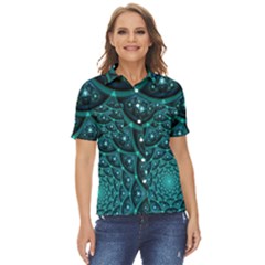 Fractal Women s Short Sleeve Double Pocket Shirt