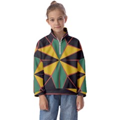 Abstract Pattern Geometric Backgrounds   Kids  Half Zip Hoodie by Eskimos