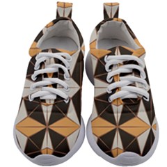 Abstract Pattern Geometric Backgrounds   Kids Athletic Shoes by Eskimos