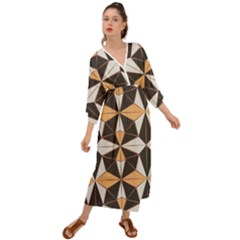 Abstract Pattern Geometric Backgrounds   Grecian Style  Maxi Dress by Eskimos