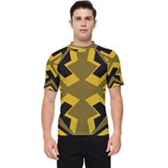 Abstract Pattern Geometric Backgrounds   Men s Short Sleeve Rash Guard by Eskimos