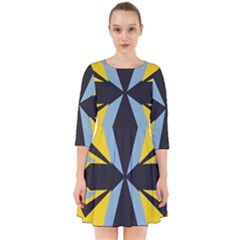 Abstract Pattern Geometric Backgrounds   Smock Dress by Eskimos