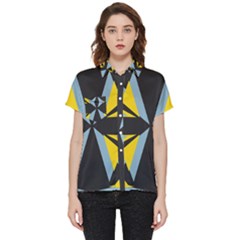 Abstract Pattern Geometric Backgrounds   Short Sleeve Pocket Shirt by Eskimos