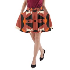 Abstract Pattern Geometric Backgrounds   A-line Pocket Skirt by Eskimos