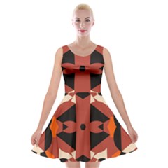 Abstract Pattern Geometric Backgrounds   Velvet Skater Dress by Eskimos