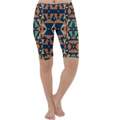 Abstract Pattern Geometric Backgrounds   Cropped Leggings  by Eskimos