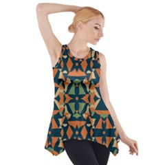 Abstract Pattern Geometric Backgrounds   Side Drop Tank Tunic by Eskimos