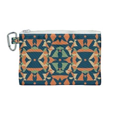 Abstract Pattern Geometric Backgrounds   Canvas Cosmetic Bag (medium) by Eskimos