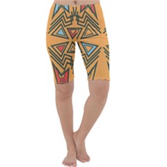 Abstract Pattern Geometric Backgrounds   Cropped Leggings  by Eskimos