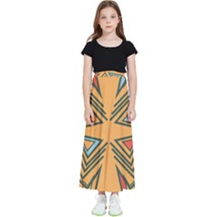 Abstract Pattern Geometric Backgrounds   Kids  Flared Maxi Skirt by Eskimos