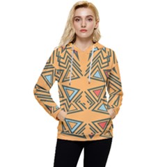 Abstract Pattern Geometric Backgrounds   Women s Lightweight Drawstring Hoodie by Eskimos