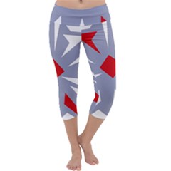 Abstract Pattern Geometric Backgrounds   Capri Yoga Leggings by Eskimos