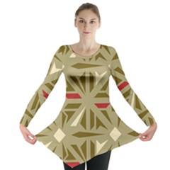 Abstract Pattern Geometric Backgrounds   Long Sleeve Tunic  by Eskimos