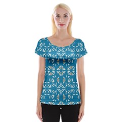 Abstract pattern geometric backgrounds   Cap Sleeve Top