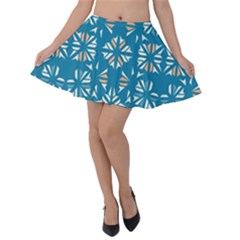 Abstract Pattern Geometric Backgrounds   Velvet Skater Skirt by Eskimos