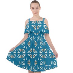 Abstract pattern geometric backgrounds   Cut Out Shoulders Chiffon Dress