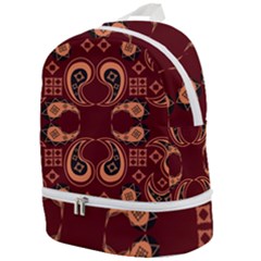 Floral Pattern Paisley Style Paisley Print  Doodle Background Zip Bottom Backpack by Eskimos