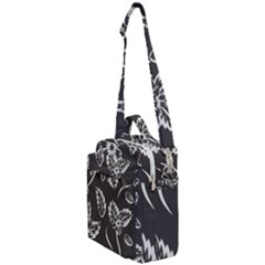 Folk Flowers Print Floral Pattern Ethnic Art Crossbody Day Bag by Eskimos