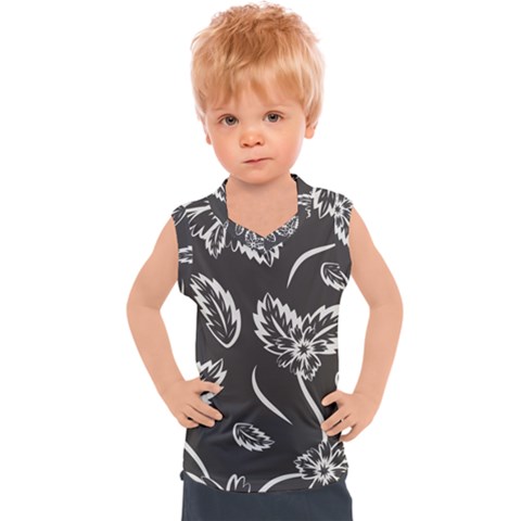 Folk Flowers Print Floral Pattern Ethnic Art Kids  Sport Tank Top by Eskimos