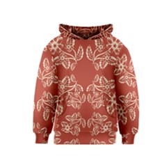 Floral Folk Damask Pattern Fantasy Flowers Floral Geometric Fantasy Kids  Pullover Hoodie by Eskimos