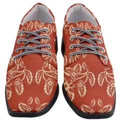 Floral Folk Damask Pattern Fantasy Flowers Floral Geometric Fantasy Women Heeled Oxford Shoes by Eskimos