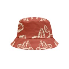 Floral Folk Damask Pattern Fantasy Flowers Floral Geometric Fantasy Inside Out Bucket Hat (kids) by Eskimos