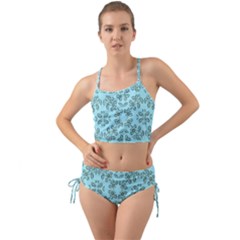 Floral Folk Damask Pattern Fantasy Flowers Floral Geometric Fantasy Mini Tank Bikini Set by Eskimos