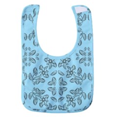 Floral Folk Damask Pattern Fantasy Flowers Floral Geometric Fantasy Baby Bib by Eskimos