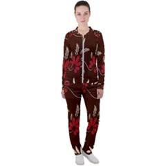 Sfolk Flowers Print Floral Pattern Ethnic Art Casual Jacket And Pants Set by Eskimos