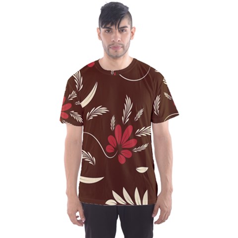 Sfolk Flowers Print Floral Pattern Ethnic Art Men s Sport Mesh Tee by Eskimos