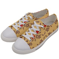 Floral Folk Damask Pattern Fantasy Flowers Floral Geometric Fantasy Women s Low Top Canvas Sneakers by Eskimos