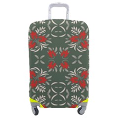 Floral Folk Damask Pattern Fantasy Flowers Floral Geometric Fantasy Luggage Cover (medium) by Eskimos