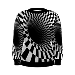 3d Optical Illusion, Dark Hole, Funny Effect Women s Sweatshirt