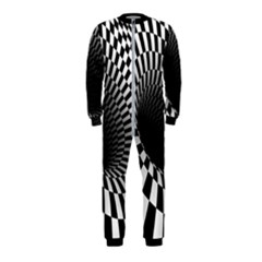 3d Optical Illusion, Dark Hole, Funny Effect Onepiece Jumpsuit (kids)