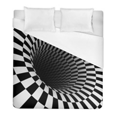 3d Optical Illusion, Dark Hole, Funny Effect Duvet Cover (full/ Double Size)