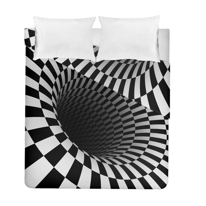 3d optical illusion, dark hole, funny effect Duvet Cover Double Side (Full/ Double Size)