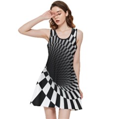 3d Optical Illusion, Dark Hole, Funny Effect Inside Out Racerback Dress