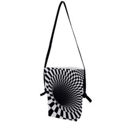 3d Optical Illusion, Dark Hole, Funny Effect Folding Shoulder Bag