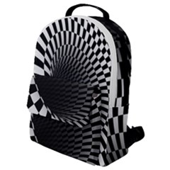 3d Optical Illusion, Dark Hole, Funny Effect Flap Pocket Backpack (small)