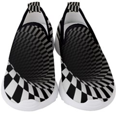 3d Optical Illusion, Dark Hole, Funny Effect Kids  Slip On Sneakers