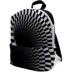 3d Optical Illusion, Dark Hole, Funny Effect Zip Up Backpack