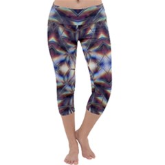 Diamonds And Flowers Capri Yoga Leggings by MRNStudios