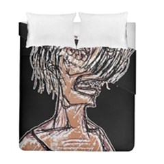 Sketchy Style Drawing Zombie Woman Duvet Cover Double Side (full/ Double Size) by dflcprintsclothing