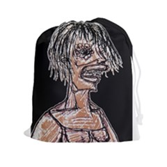 Sketchy Style Drawing Zombie Woman Drawstring Pouch (2XL)