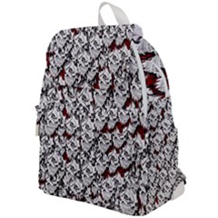 Demonic Skulls Pattern, Spooky Horror, Halloween Theme Top Flap Backpack